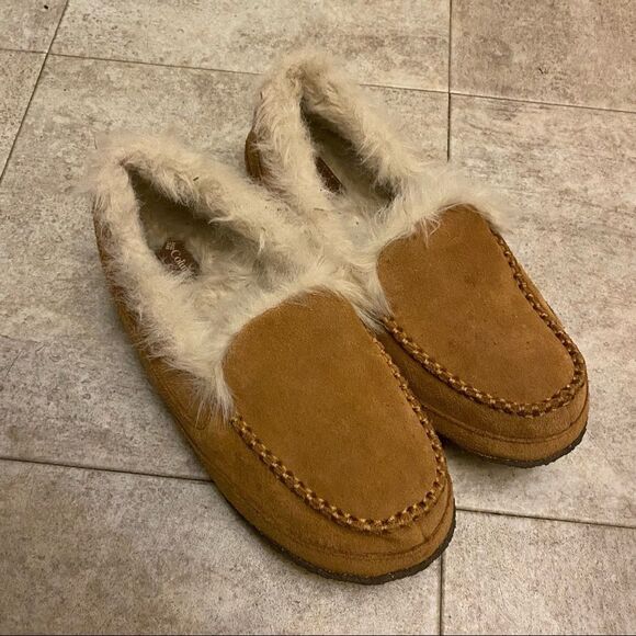 COLUMBIA W BIG SKY MOC WOMEN'S suede SLIPPER woman unisex SIZE 9 - Picture 2 of 11